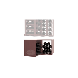Elementcollection 4 Column Corner Wood Wine Bin Extender Walnut Stained