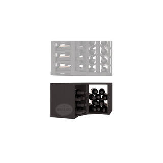Elementcollection 4 Column Corner Wood Wine Bin Extender Black Stained