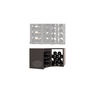 Elementcollection 4 Column Corner Wood Wine Bin Extender Black Stained