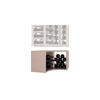 Elementcollection 4 Column Corner Wood Wine Bin Extender Greywash Stained
