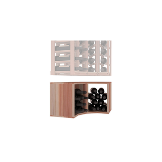 Elementcollection 4 Column Corner Wood Wine Bin Extender Unstained