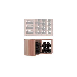 Elementcollection 4 Column Corner Wood Wine Bin Extender Unstained