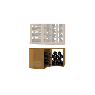 Elementcollection 4 Column Corner Wood Wine Bin Extender Oak Stained