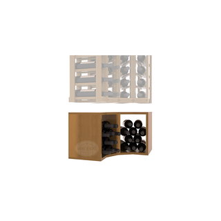 Elementcollection 4 Column Corner Wood Wine Bin Extender Oak Stained