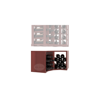 Elementcollection 4 Column Corner Wood Wine Bin Extender Cherry Stained
