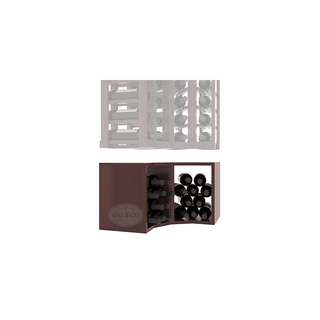 Elementcollection 4 Column Corner Wood Wine Bin Extender Walnut Stained