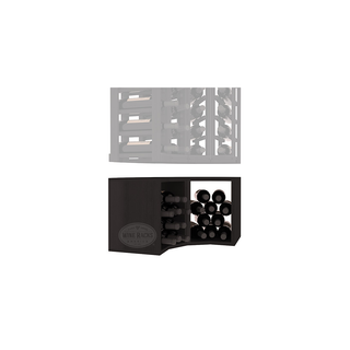 Elementcollection 4 Column Corner Wood Wine Bin Extender Black Stained