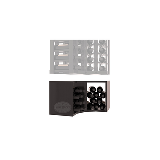 Elementcollection 4 Column Corner Wood Wine Bin Extender Black Stained