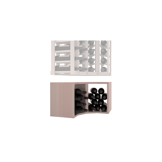 Elementcollection 4 Column Corner Wood Wine Bin Extender Greywash Stained