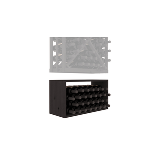 Elementcollection Full Height Diamond Wine Bin Extender Black Stained