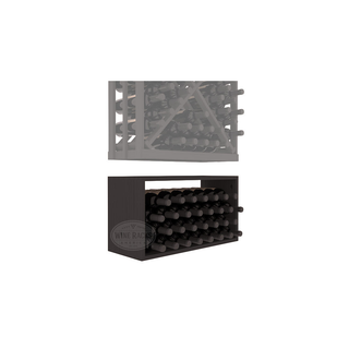 Elementcollection Full Height Diamond Wine Bin Extender Black Stained