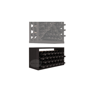Elementcollection Full Height Diamond Wine Bin Extender Black Stained