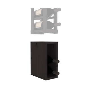 Elementcollection 1 Column Magnum Wood Wine Bin Extender Black Stained
