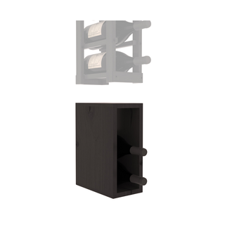 Elementcollection 1 Column Magnum Wood Wine Bin Extender Black Stained