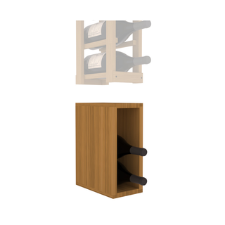 Elementcollection 1 Column Magnum Wood Wine Bin Extender Oak Stained