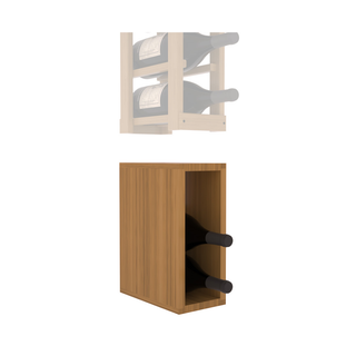 Elementcollection 1 Column Magnum Wood Wine Bin Extender Oak Stained