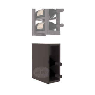 Elementcollection 1 Column Magnum Wood Wine Bin Extender Black Stained