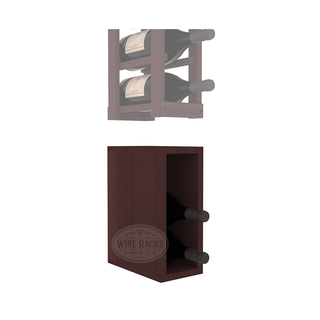 Elementcollection 1 Column Magnum Wood Wine Bin Extender Walnut Stained