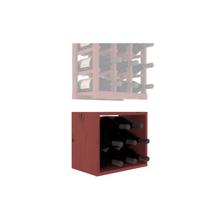 Elementcollection 3 Column Magnum Wood Wine Bin Extender Cherry Stained