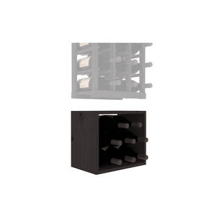 Elementcollection 3 Column Magnum Wood Wine Bin Extender Black Stained
