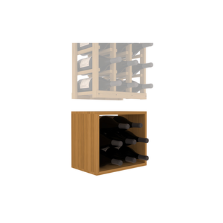 Elementcollection 3 Column Magnum Wood Wine Bin Extender Oak Stained