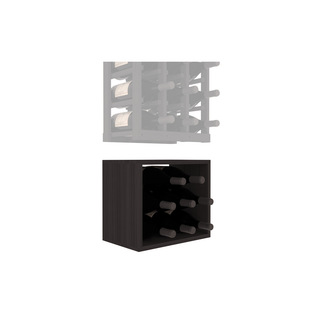 Elementcollection 3 Column Magnum Wood Wine Bin Extender Black Stained