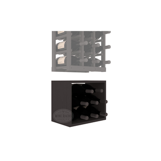 Elementcollection 3 Column Magnum Wood Wine Bin Extender Black Stained