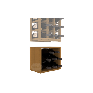 Elementcollection 3 Column Magnum Wood Wine Bin Extender Oak Stained