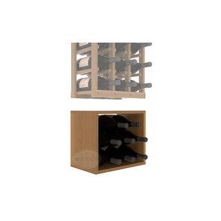 Elementcollection 3 Column Magnum Wood Wine Bin Extender Oak Stained