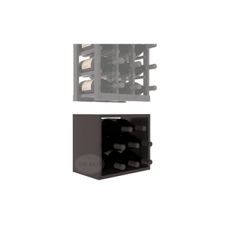 Elementcollection 3 Column Magnum Wood Wine Bin Extender Black Stained