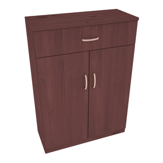 Elementcollection 6 Column Base Wood Wine Cabinet Walnut Stained