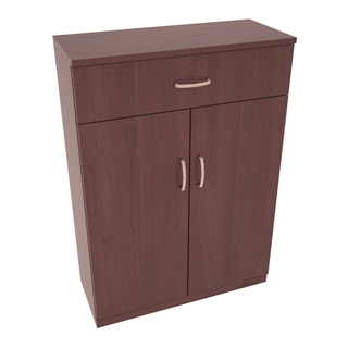 Elementcollection 6 Column Base Wood Wine Cabinet Walnut Stained