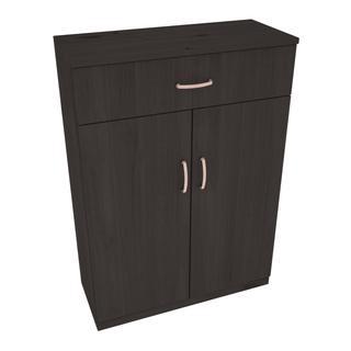 Elementcollection 6 Column Base Wood Wine Cabinet Black Stained