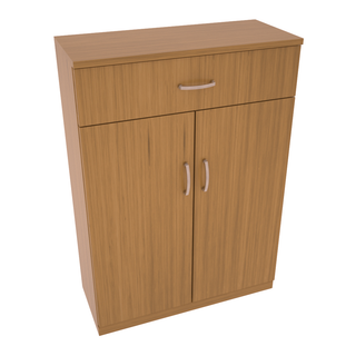 Elementcollection 6 Column Base Wood Wine Cabinet Oak Stained