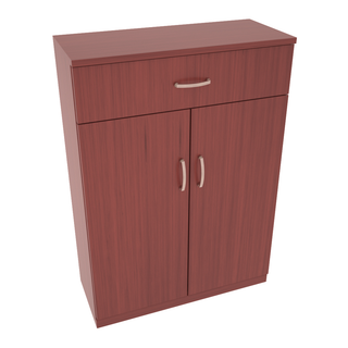 Elementcollection 6 Column Base Wood Wine Cabinet Cherry Stained