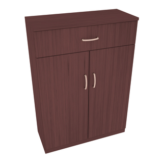 Elementcollection 6 Column Base Wood Wine Cabinet Walnut Stained