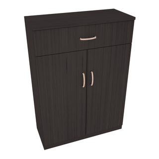 Elementcollection 6 Column Base Wood Wine Cabinet Black Stained