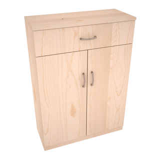 Elementcollection 6 Column Base Wood Wine Cabinet Unstained Element Collection