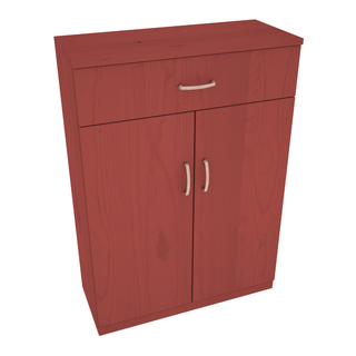 Elementcollection 6 Column Base Wood Wine Cabinet Cherry Stained