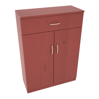 Elementcollection 6 Column Base Wood Wine Cabinet Cherry Stained