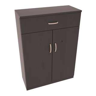 Elementcollection 6 Column Base Wood Wine Cabinet Black Stained