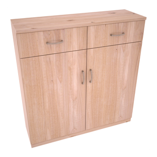 Elementcollection 8 Column Base Wood Wine Cabinet Unstained