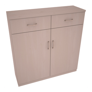 Elementcollection 8 Column Base Wood Wine Cabinet Greywash Stained
