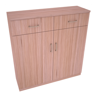 Elementcollection 8 Column Base Wood Wine Cabinet Unstained