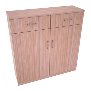 Elementcollection 8 Column Base Wood Wine Cabinet Unstained