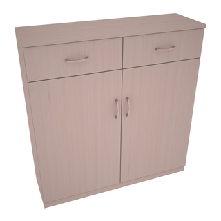 Elementcollection 8 Column Base Wood Wine Cabinet Greywash Stained