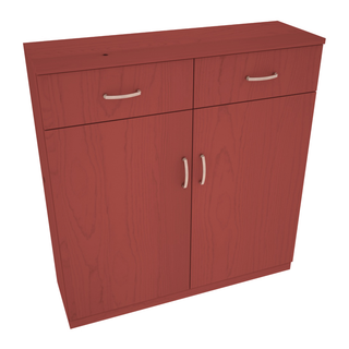 Elementcollection 8 Column Base Wood Wine Cabinet Cherry Stained