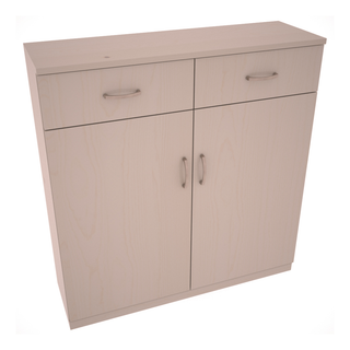 Elementcollection 8 Column Base Wood Wine Cabinet Greywash Stained