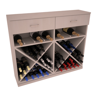 Elementcollection 10 Column Wood Base Wine Cabinet Greywash Stained