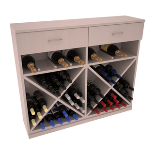 Elementcollection 10 Column Wood Base Wine Cabinet Greywash Stained